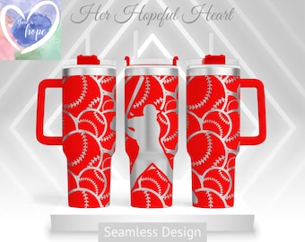Lasergegraveerd bekerontwerp honkbalspeler, 40oz beker volledige wrap, SVG, ALLEEN laserbestand, naadloos ontwerp, bekeromslag voor roterende laser