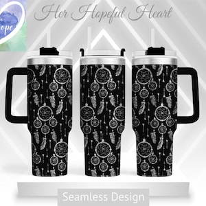 Dreamcatchers Laser Engraved Tumbler Design, 40oz Tumbler Full Wrap, SVG, Laser File ONLY, Seamless Design, Tumbler Wrap for Laser Rotary