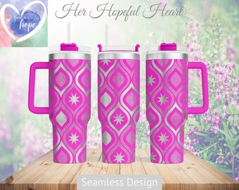 Geo-Muster Laser gravierte Becher Design, 40 Unzen Becher Full Wrap, SVG, Laser Datei NUR, nahtloses Design, Becher Wrap für Laser Rotary