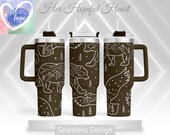 The Great Outdoors Laser Engraved Tumbler Design, 40oz Tumbler Full Wrap, SVG, Laser File, Seamless Design, Tumbler Wrap for Laser Rotary