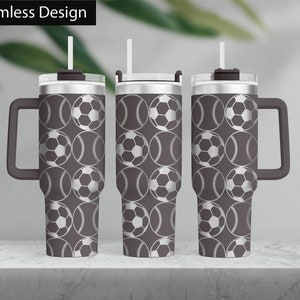 Soccer&Softball Laser Engraved Tumbler Design, 40oz Tumbler Full Wrap, SVG, Laser File ONLY, Seamless Design, Tumbler Wrap for Laser Rotary