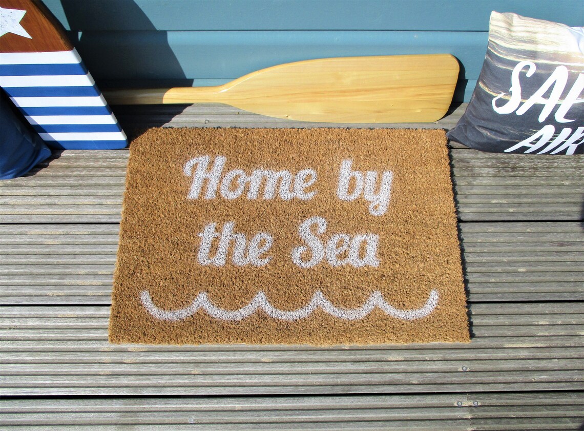 Coastal Door Mat 'home by the Sea' FREE UK POSTAGE Etsy UK