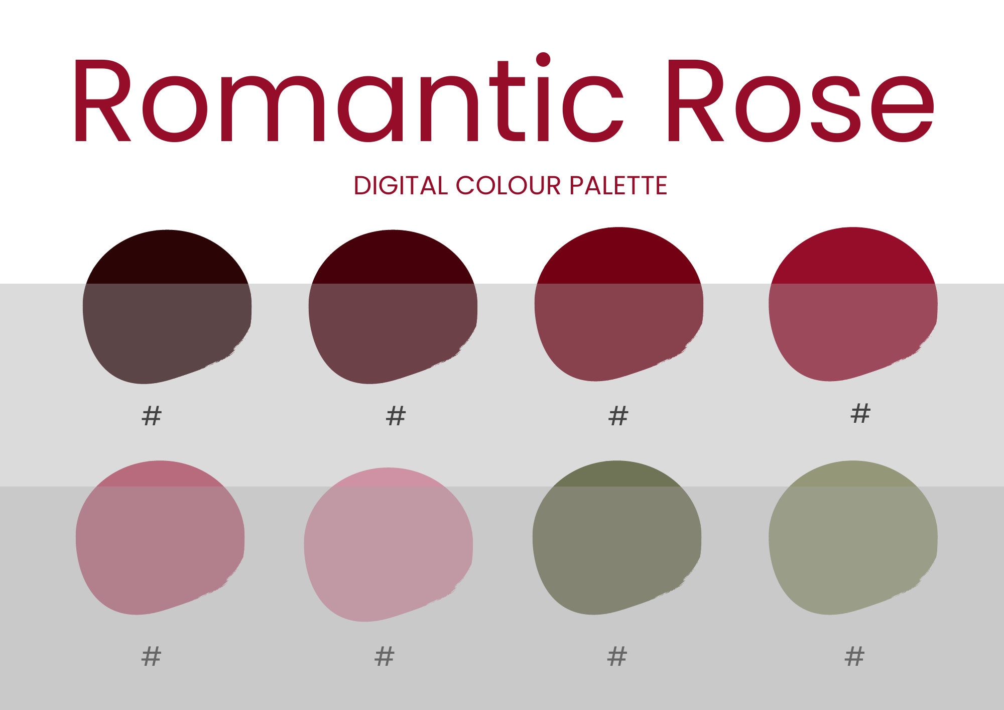 Romantic Rose Digital Colour Palette | Brand Colour Palette | Colour ...