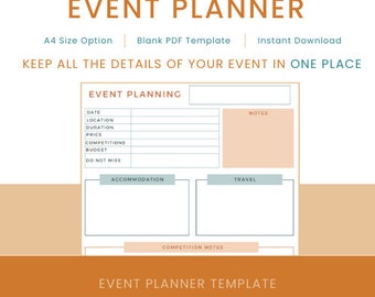 Event Planner | Con Organiser | Cosplay Competition Planner | PDF download