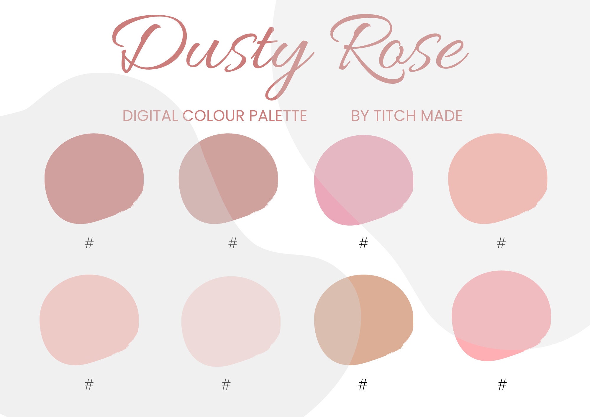 Dusty Rose Digital Colour Palette Brand Colour Palette - Etsy