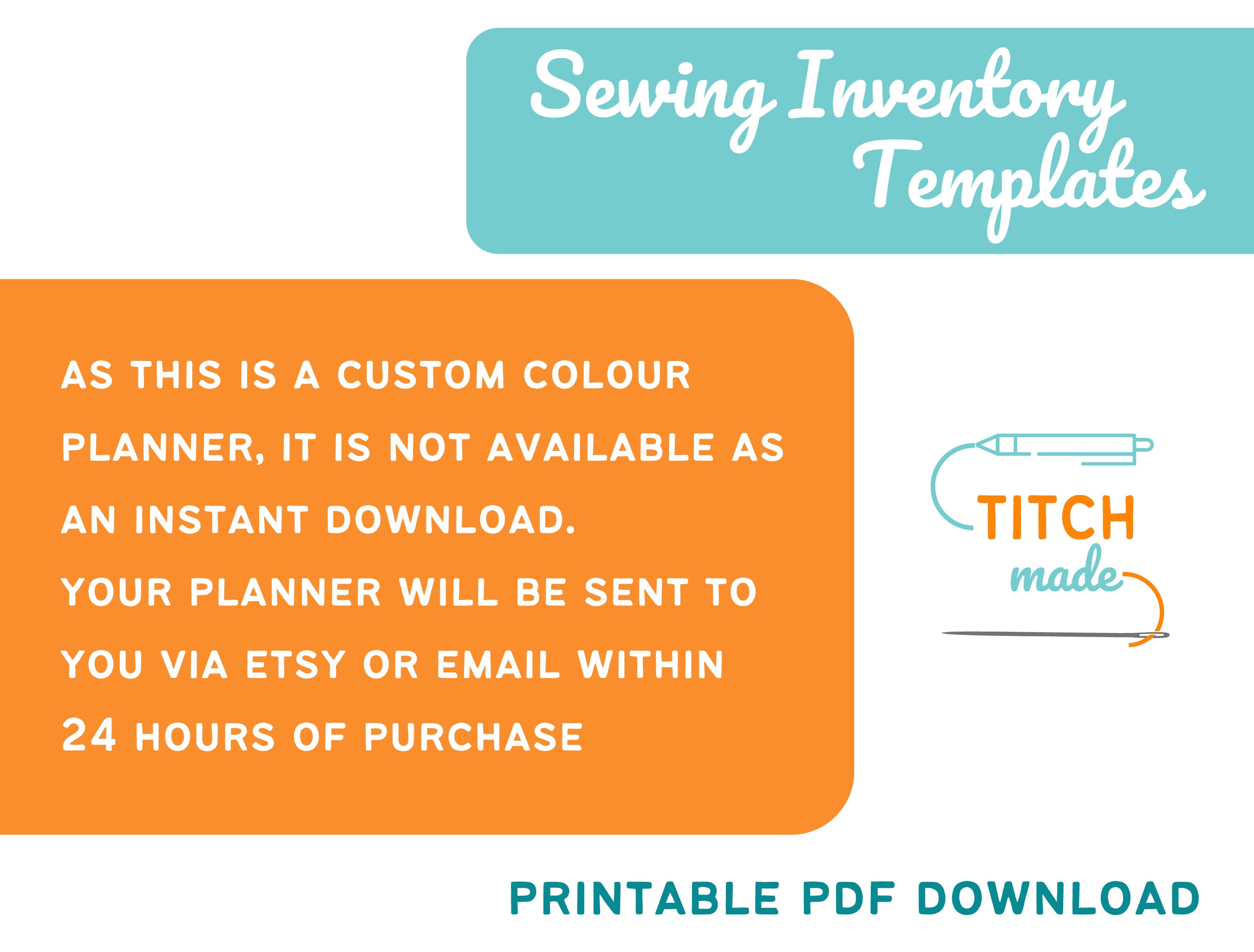 Sewing Inventory Fabric Inventory Sewing Organiser Etsy