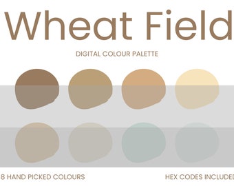 Wheat Field Digital Colour Palette | Brand Colour Palette | Colour HEX Codes | Instant Download