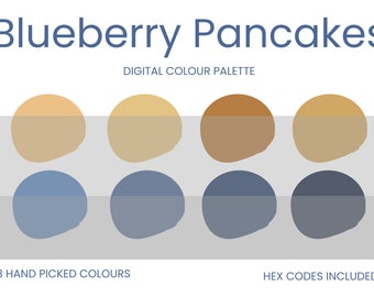 Blueberry Pancakes Digital Colour Palette | Brand Colour Palette | Colour HEX Codes | Instant Download