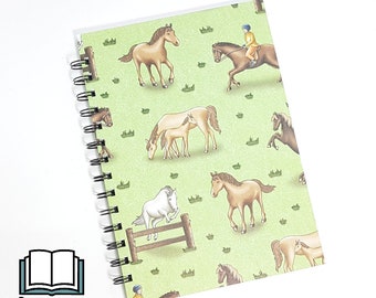 Writing journal DIN A5 wire binding softcover horses for girls