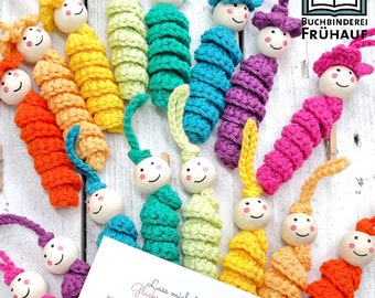 Lucky Worm Worry Worm 8 different colors with or without hat