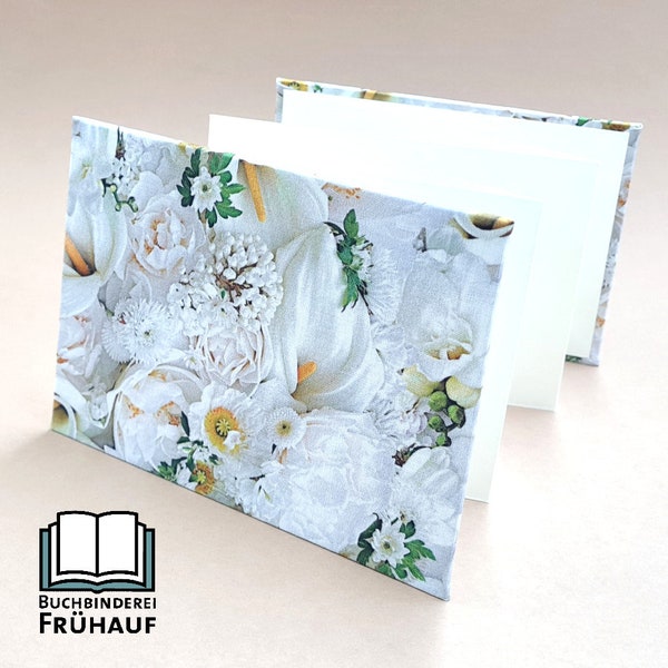 Leporello Fotoalbum Hochzeitsblumen Hochzeit 11x16cm Querformat Personalisierbar