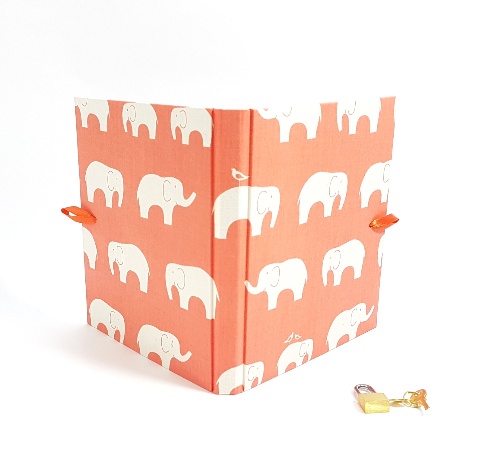 Diary With Lock Lockable Diary Elephants Etsy