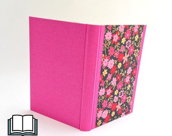 Ewiger Kalender  DIN A5 Tagebuch Immerwährender Kalender Geburtstagskalender Pink Schwarz Blumen