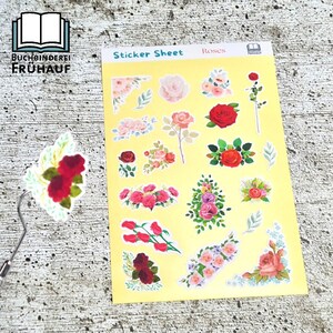 Foglio di adesivi Foglio di adesivi Rose Rose Adesivi di carta o adesivi in vinile