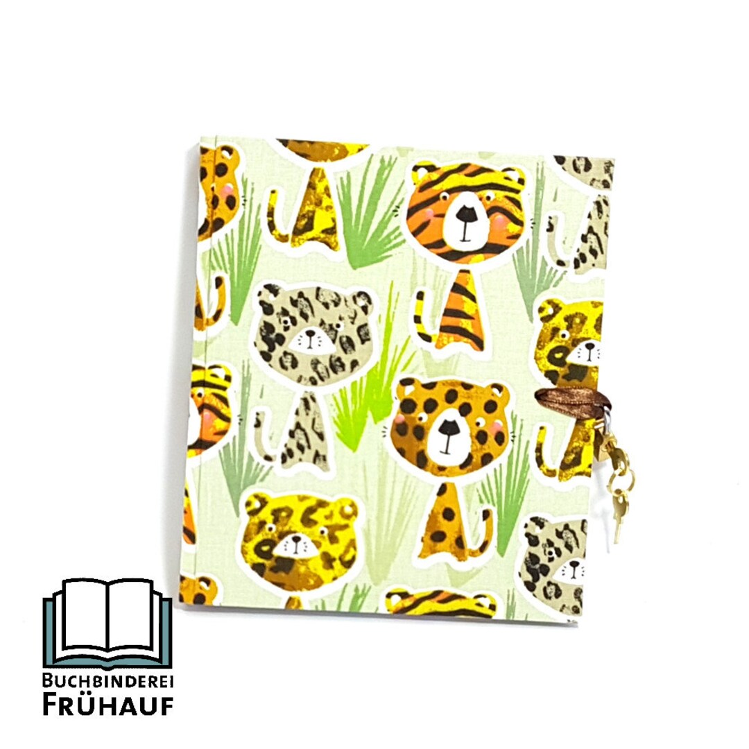 Diary With Lock Lockable Diary Tiger Etsy