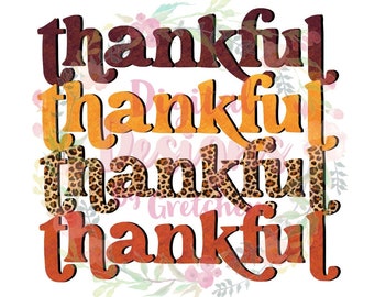 Danksagung png digital download sublimation thanksgiving leopard