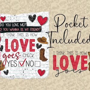 Seleziona sì o no Mi ami PNG sublimazione download digitale, DTF, carta per quaderno di San Valentino paese DTG