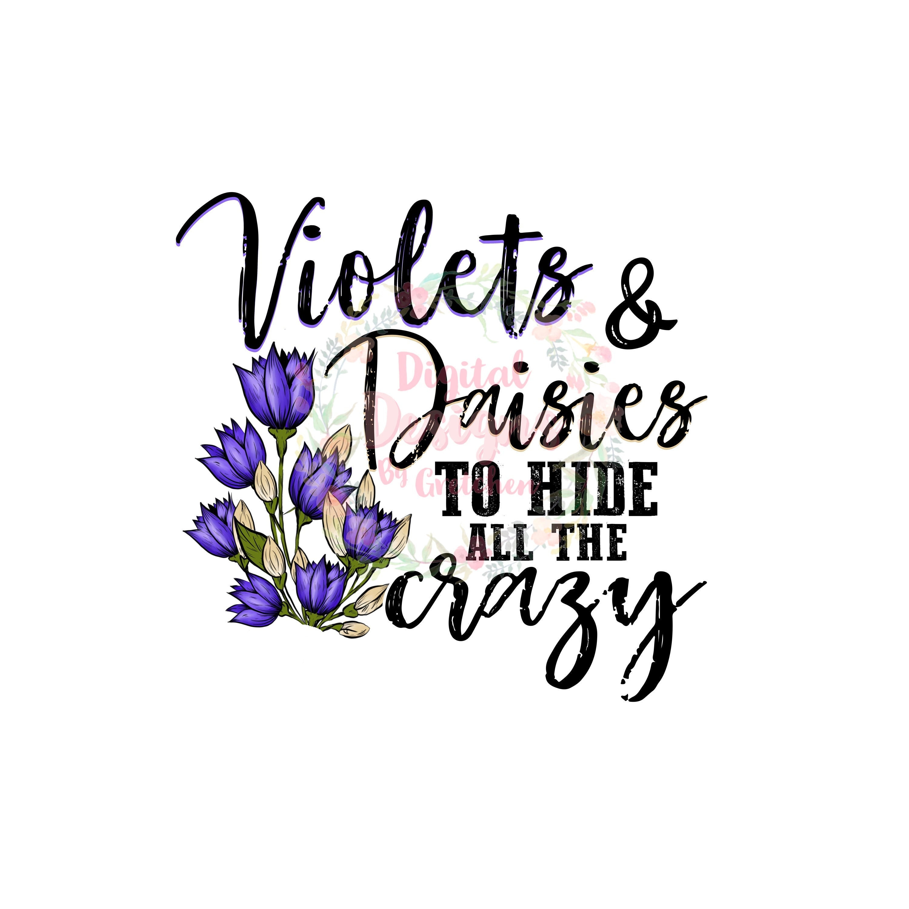 Flowershop Violets and Daisies to Hide All the Crazy PNG Digital