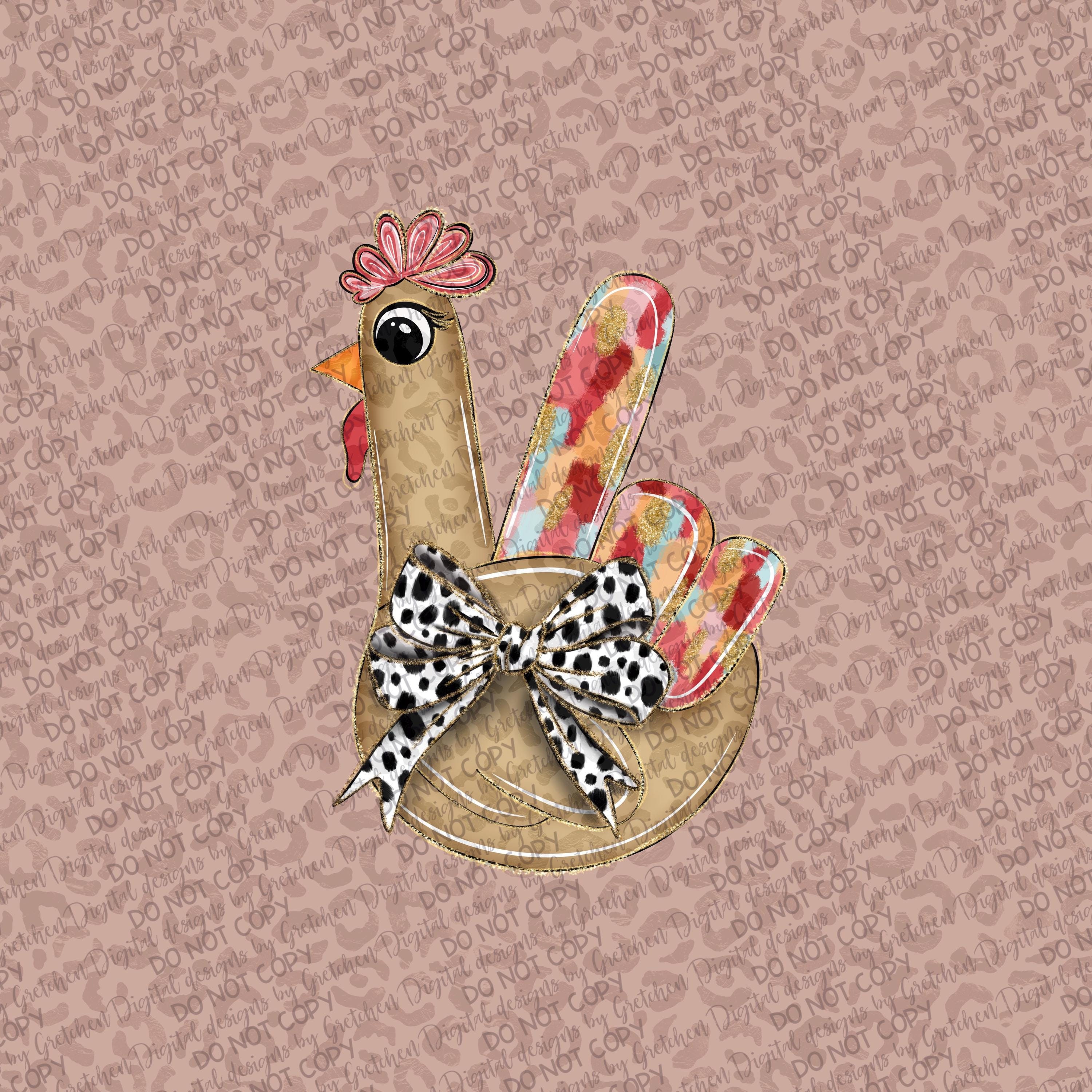 Turkey Hand Sign Girl Turkey Hand Peace Sign With Bow PNG Digital Download Fall ...