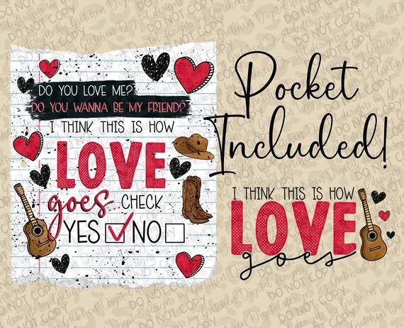 Check yes or no Do you love me PNG digital download sublimation, DTF, DTG country Valentine’s Day notebook paper