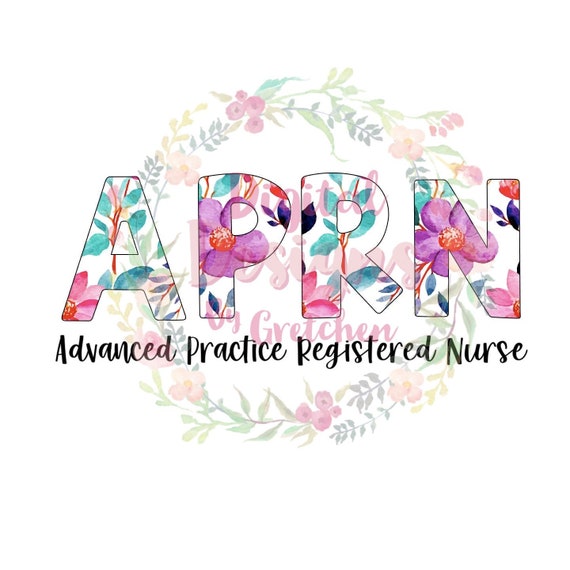 APRN Nurse PNG digital download sublimation floral