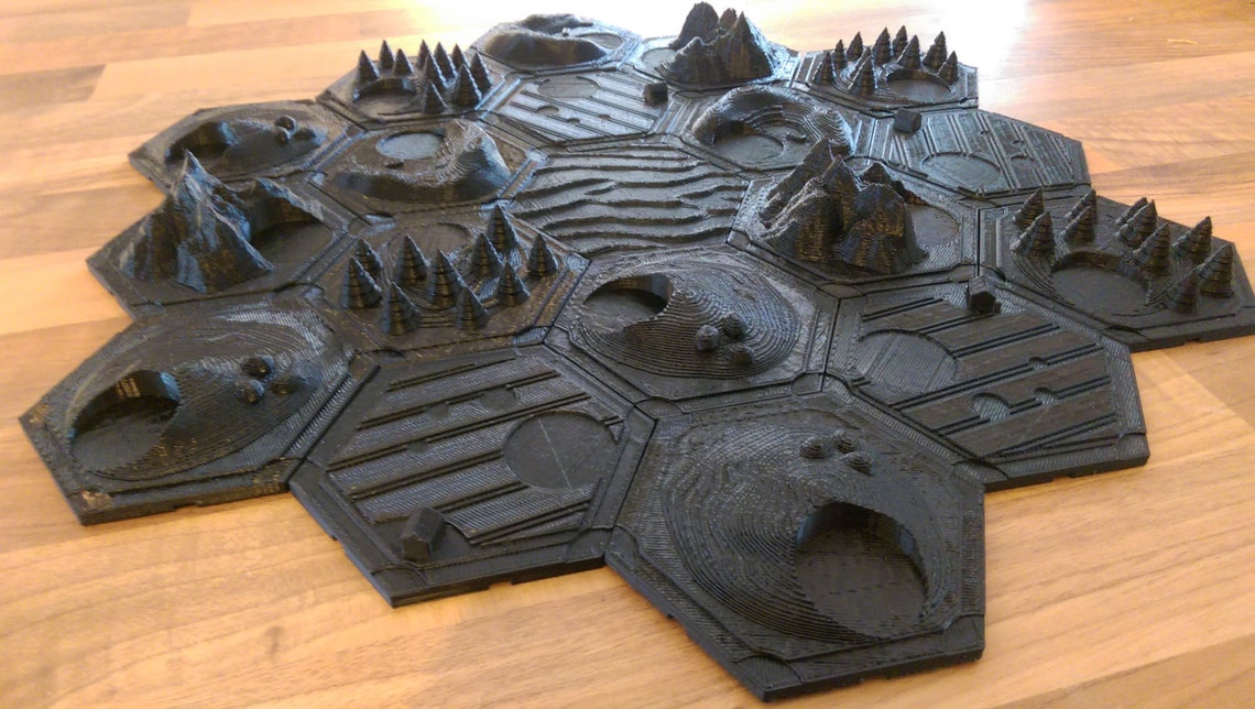 Settlers of Catan 3D Tile Set UNPAINTED expanded set | Etsy