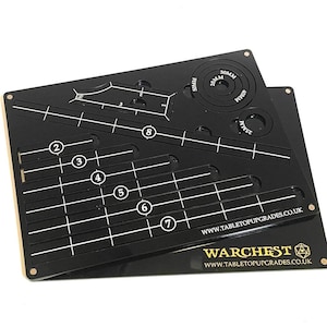 Warchest Mini - Measuring Sticks, Tools & Widgets in Case - Skirmish Set (Kill Team, 40k, AoS, Infinity Malifaux + Far Cry Compatible)