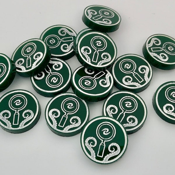 15 x Clue Tokens for Arkham horror LCG  - 100% Unofficial, Fan Made