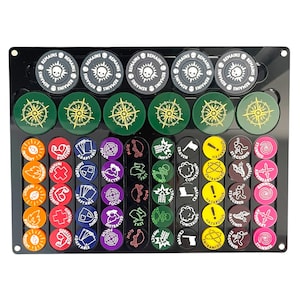 Malifaux 4e Conditions Token Set - Double Sided with or without case (Also Compatible with 3rd Edition 3e)
