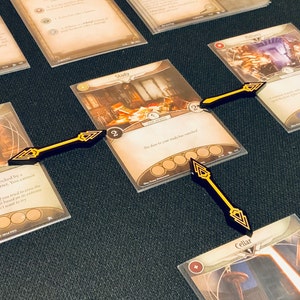 Fan Made - Arkham Horror LCG Premium Path Marker (Qty 15) Arrows - Double/Single Sided - 100% Unofficial