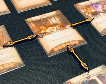 Door fans gemaakt - Arkham Horror LCG Premium Path Marker (aantal 15) Pijlen - Dubbel/enkelzijdig - 100% niet-officieel