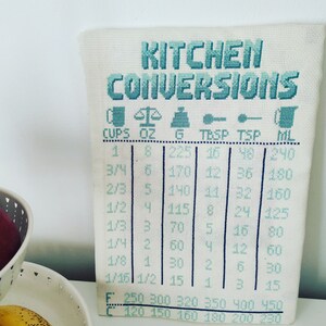 Kitchen conversions - La Vispa -  Cross stitch pattern  - Instant download PDF