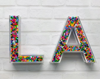 Fillable Acrylic Letters, Wall Hanging, Bedroom Decor, Playroom Decor
