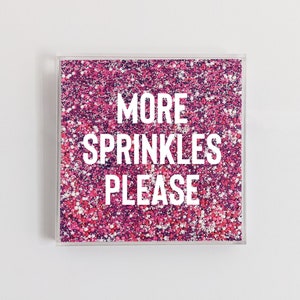 Fillable Acrylic Box, Sprinkles Artwork, More Sprinkles Please, Fillable Frame, Acrylic Wall Decor, Acrylic Wall Art, Acrylic Display Box