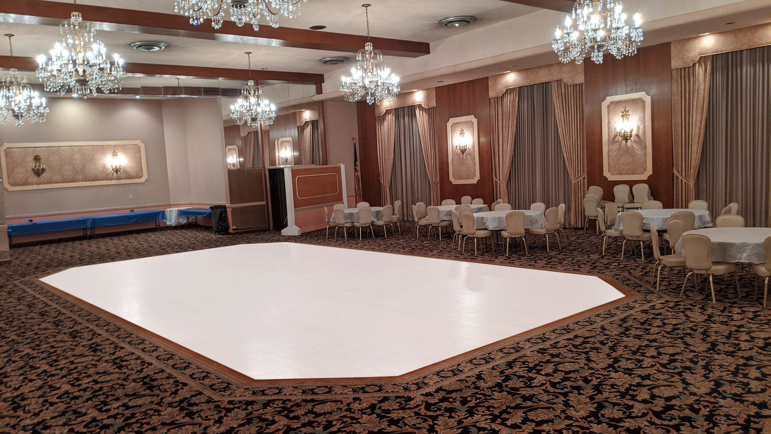 Gloss White Dance Floor Wrap with Optional Custom Decal, White Dance …