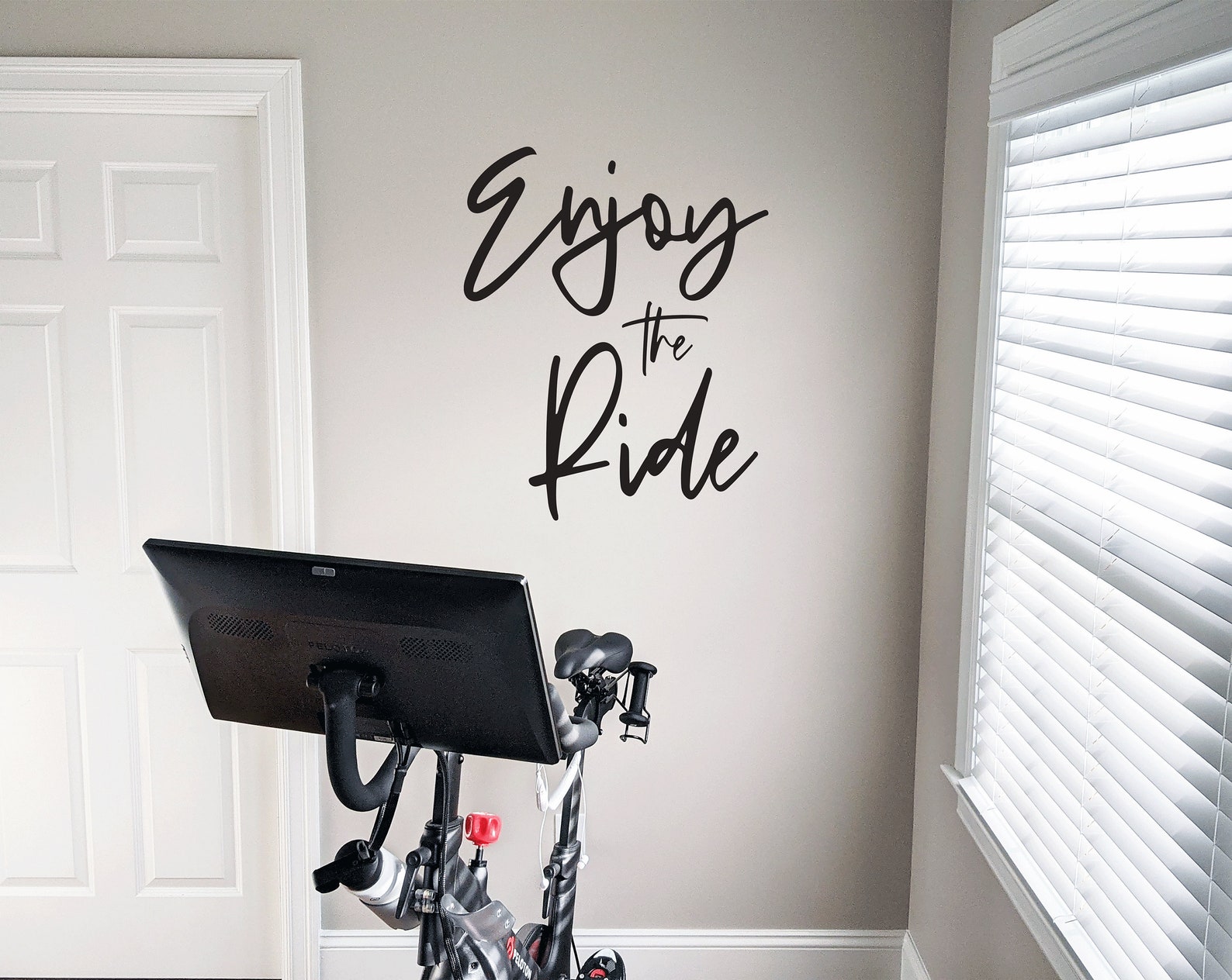 Peloton Decal Enjoy the Ride Motivational Gym Quote Gym Etsy