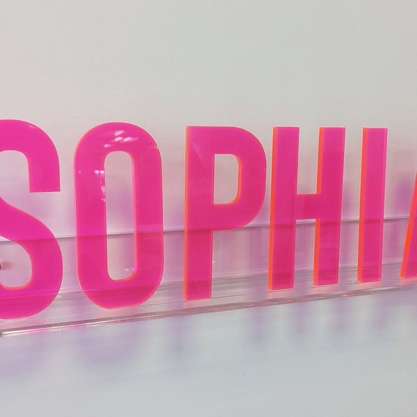 Fluorescent Letters, Wall Hanging Acrylic Letters, Wall Mounted Acrylic Letters