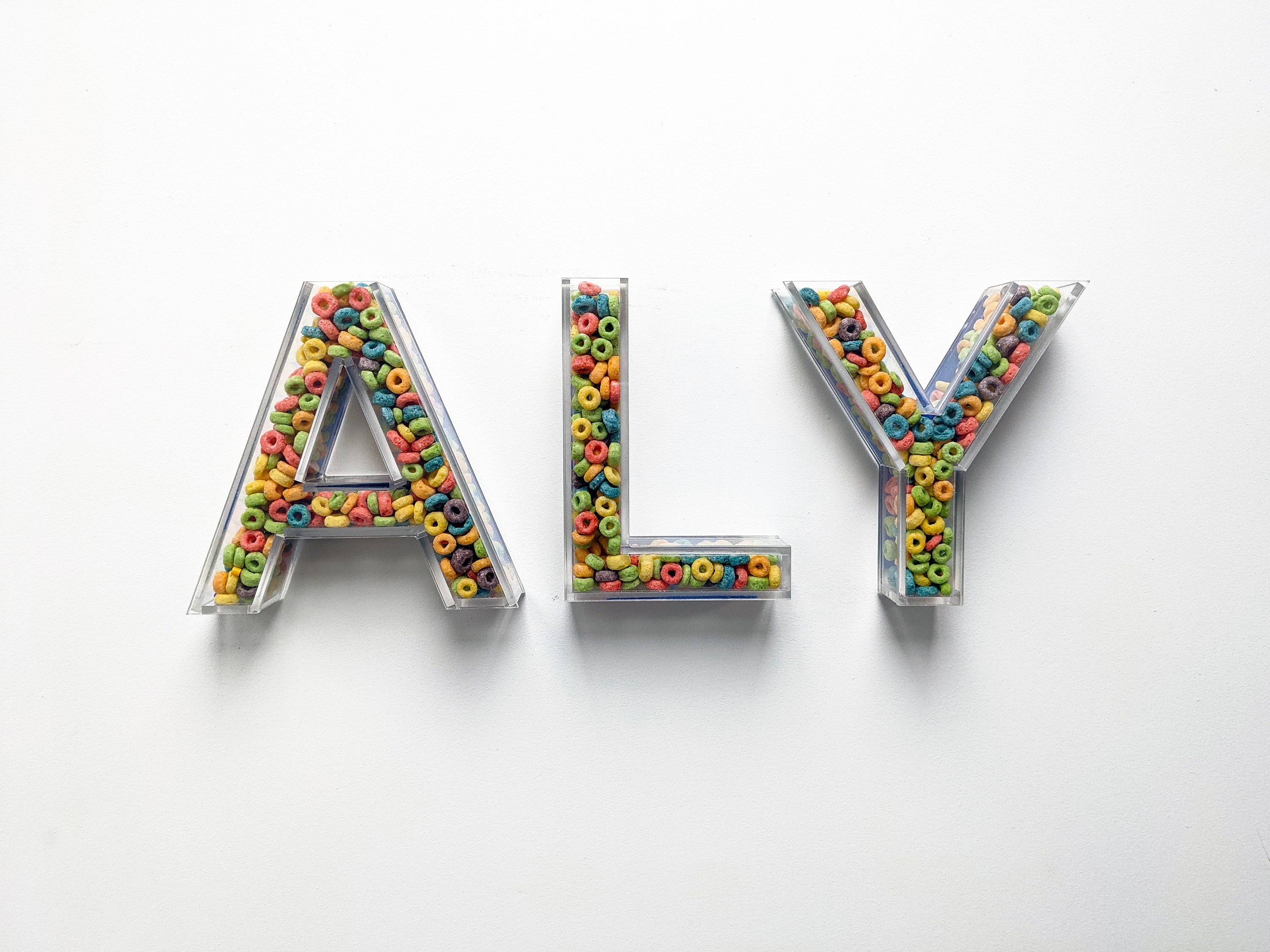 Fillable Acrylic Letters, Wall Hanging, Bedroom Decor, Playroom Decor 