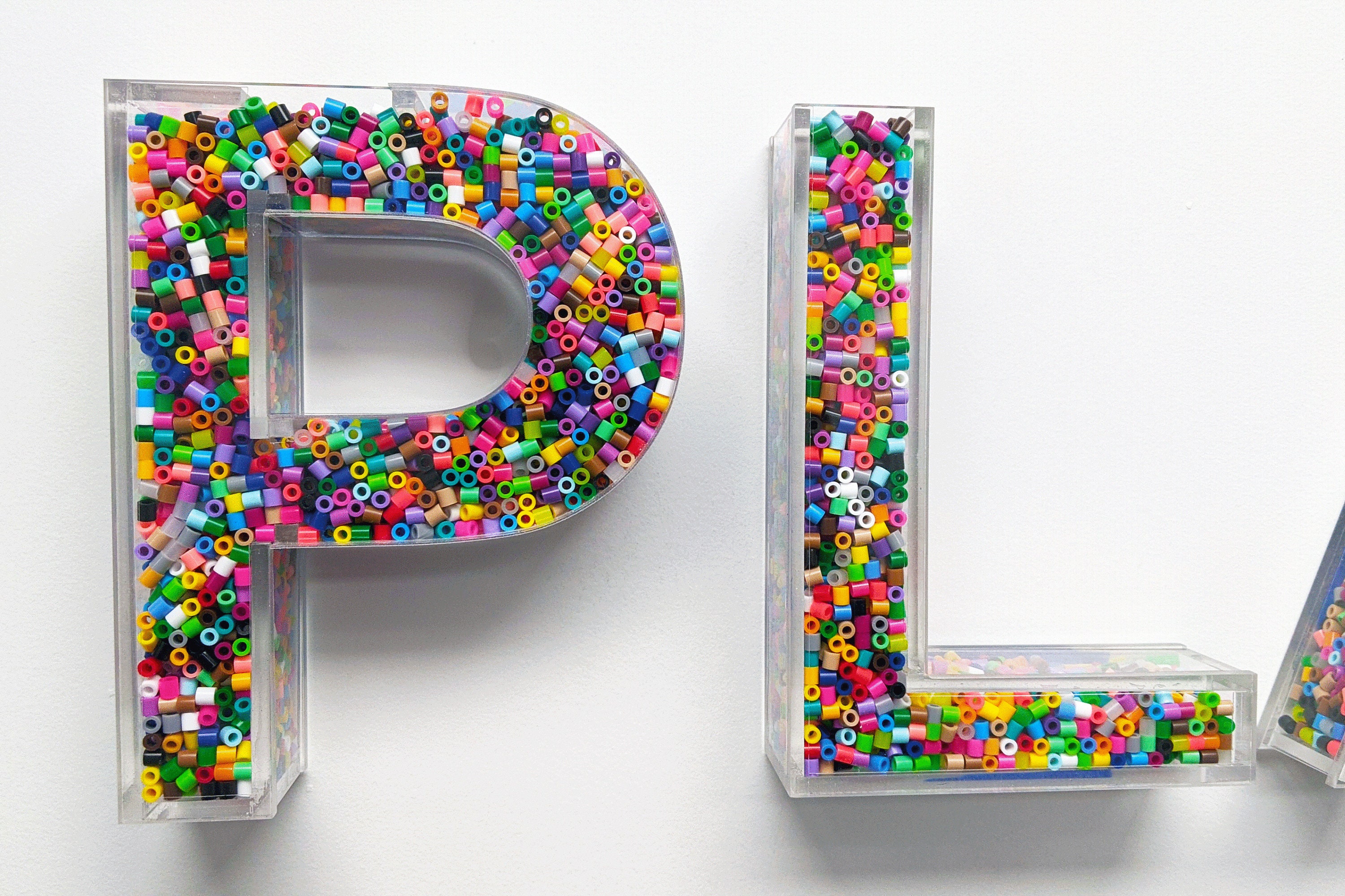 Fillable Acrylic Letters, Wall Hanging, Bedroom Decor, Playroom Decor 