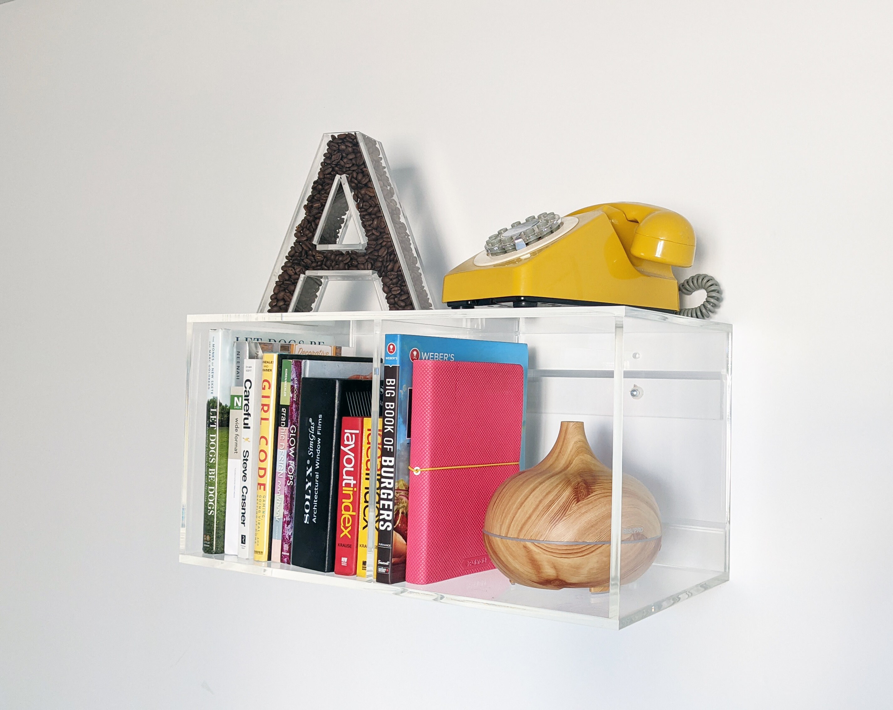 Acrylic Bookshelf Two Sizes Acrylic Bookcase Acrylic Shelf Etsy
