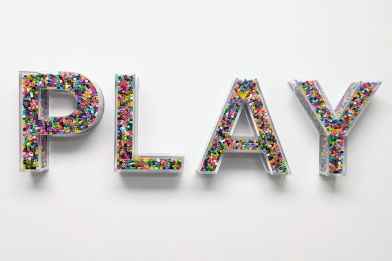 Fillable PLAY Letters, 3 Sizes, Acrylic Fillable Letters, Playroom Decor, Acrylic  Letters -  Sweden