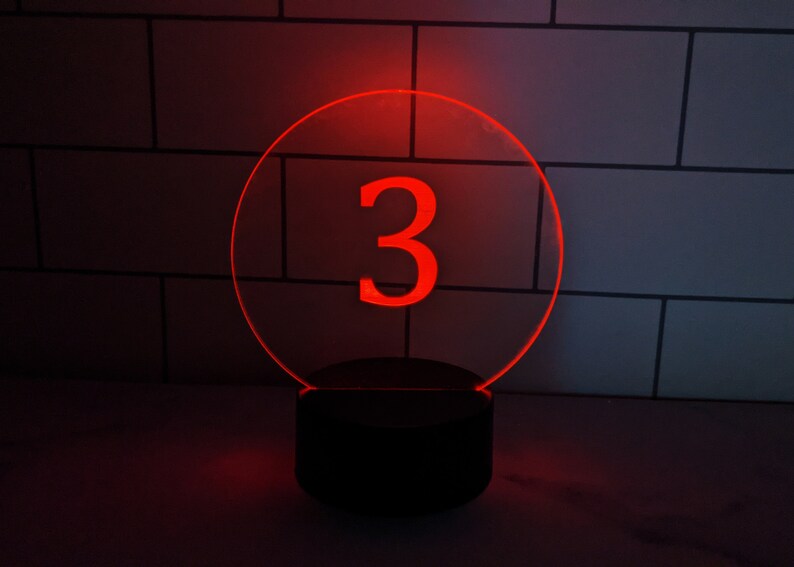 Lit Table Numbers Illuminated Table Numbers LED Table Etsy