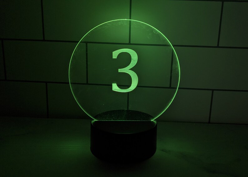 Lit Table Numbers Illuminated Table Numbers LED Table Etsy