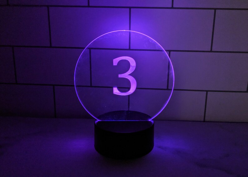 Lit Table Numbers Illuminated Table Numbers LED Table Etsy