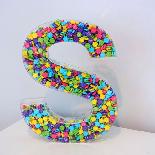 Skinny Acrylic Letters Fillable Acrylic Letters Lucite Etsy