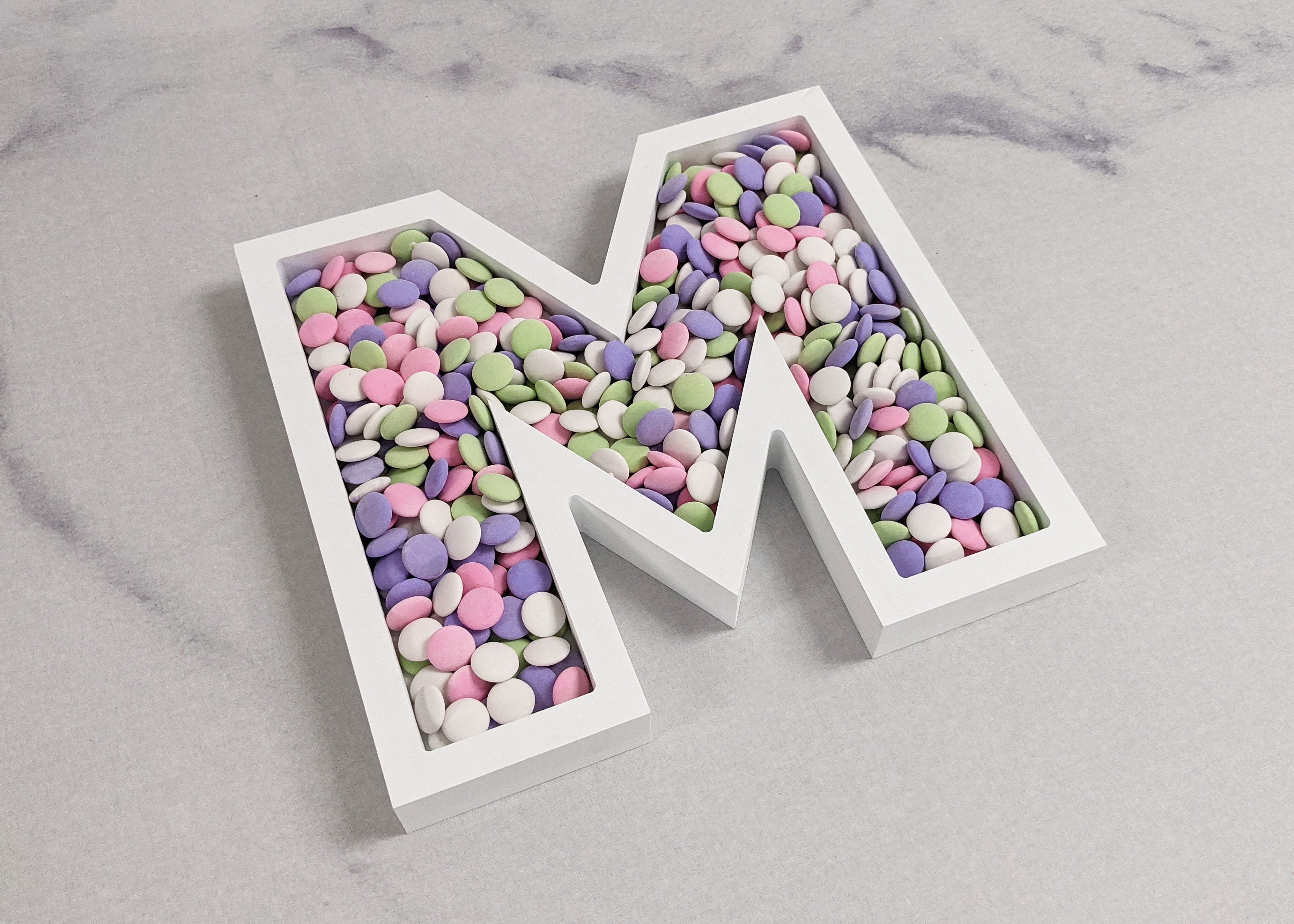 Fillable Acrylic Letters, Candy Letters