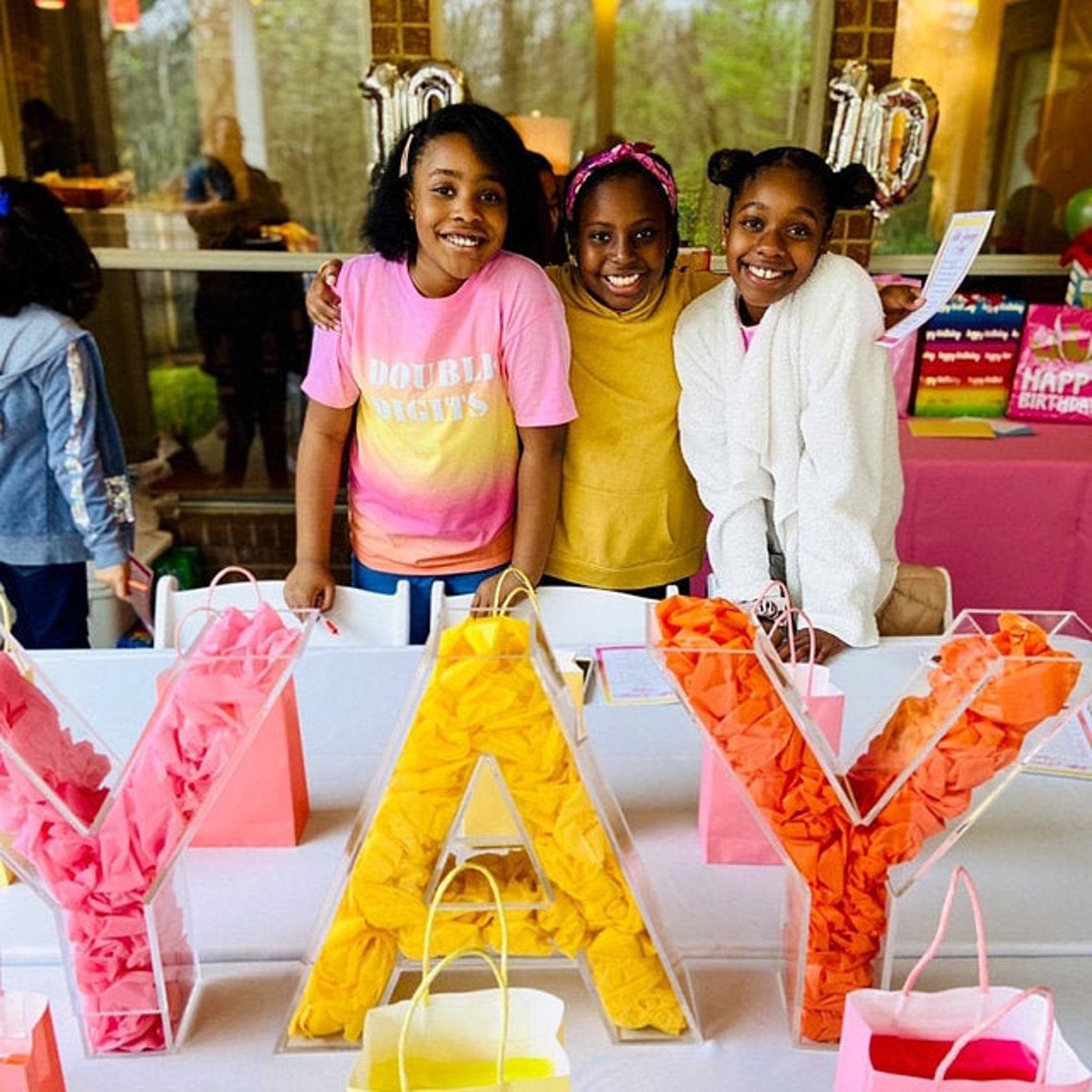 YAY Fillable Letters Acrylic Candy Dispenser Bar or Bat Etsy