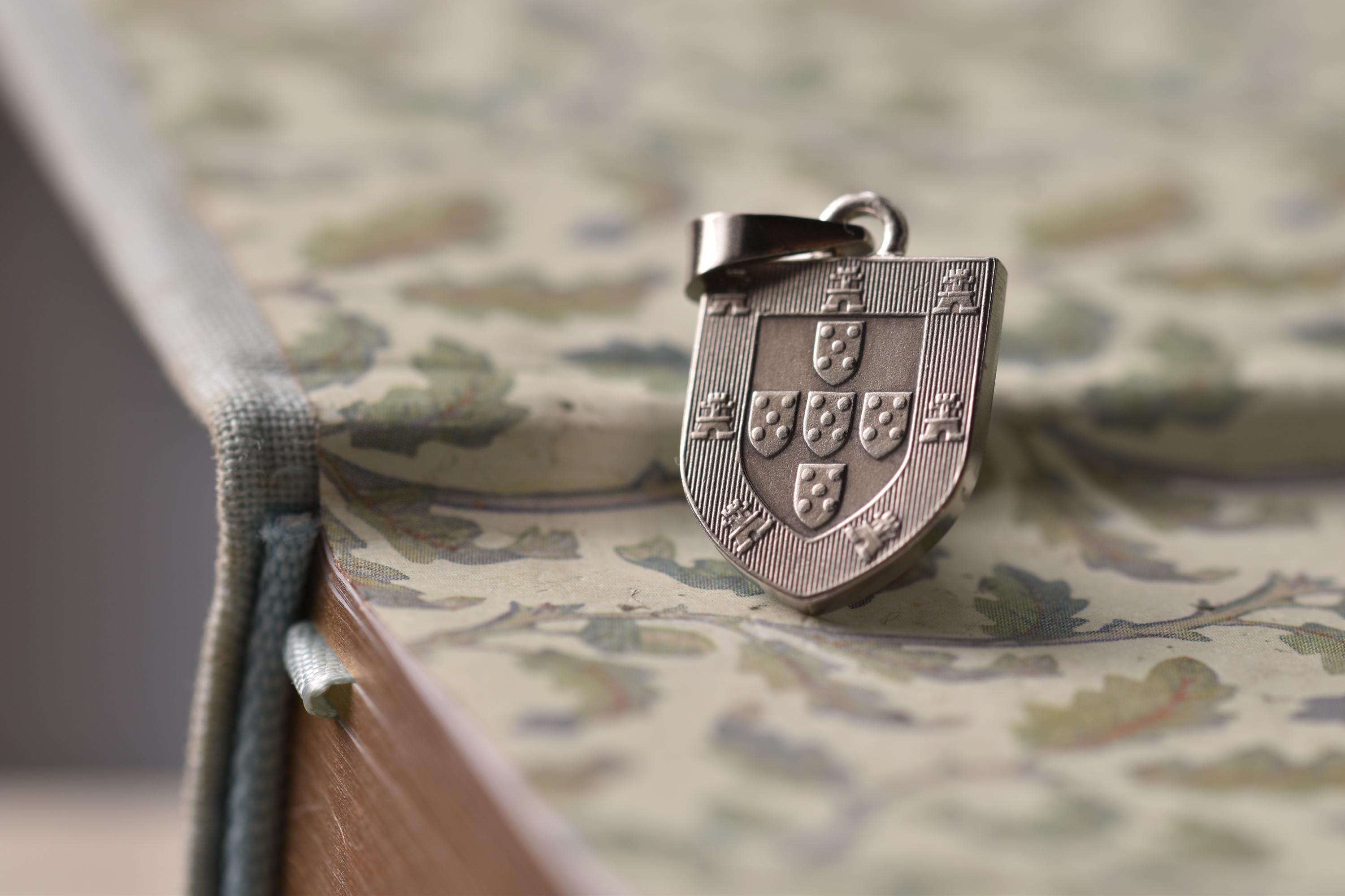 Portugal Coat of Arms Necklace | Handmade with a Portuguese Vintage Coin | Silver Colour | 5 Escudos | Pendant | Handcrafted | Eco Friendly