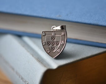 Portugal Coat of Arms Necklace. Made from a Portuguese Coin.