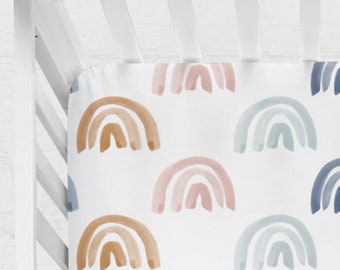 rainbow crib bedding set